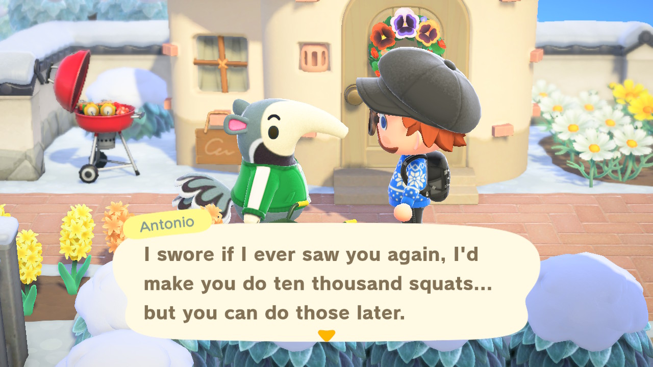 Animal Crossing: New Horizons pitkä poissaolo ja squats