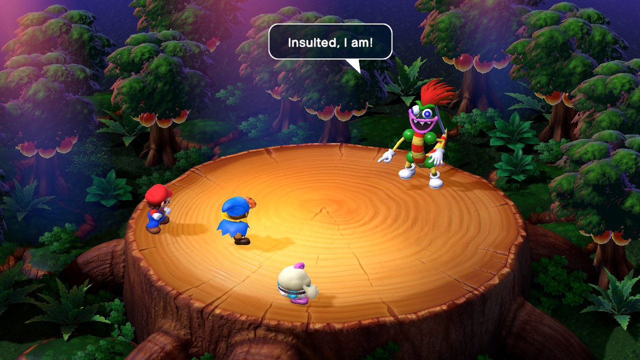 Super Mario RPG mystisen metsän pomotaisto