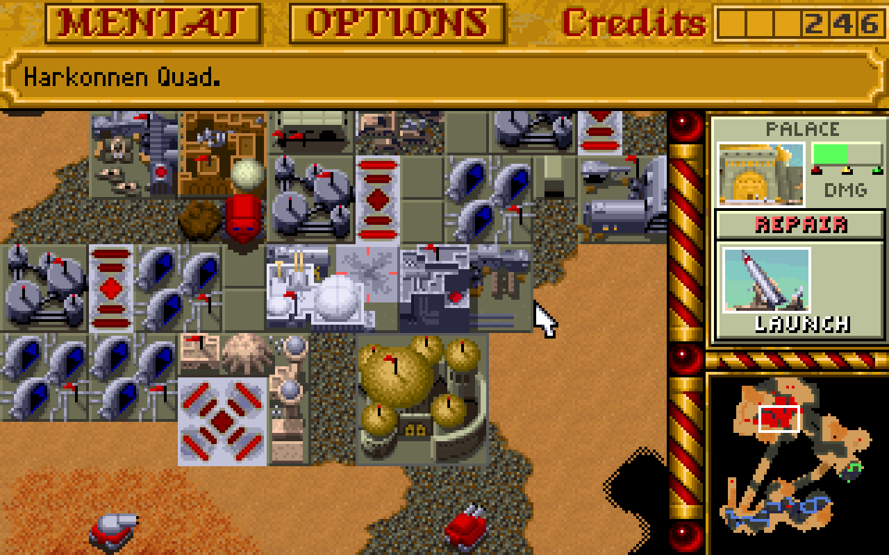 Dune II:n taktinen näkymä