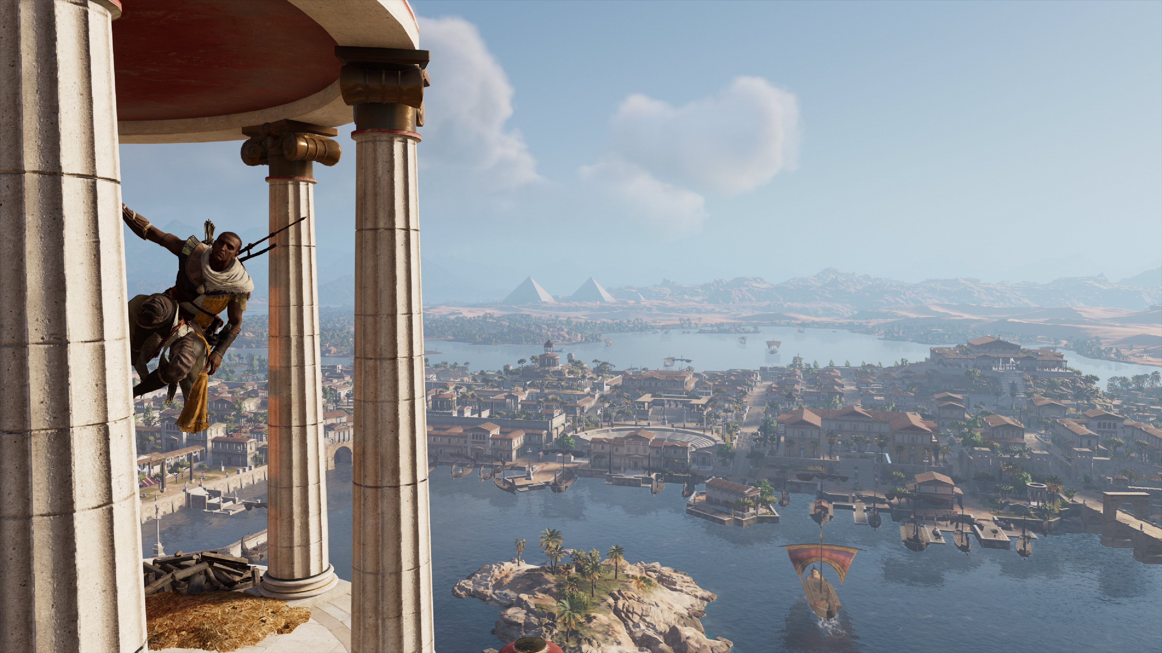 Assassin's Creed Origins hulppeat maisemat huipulta
