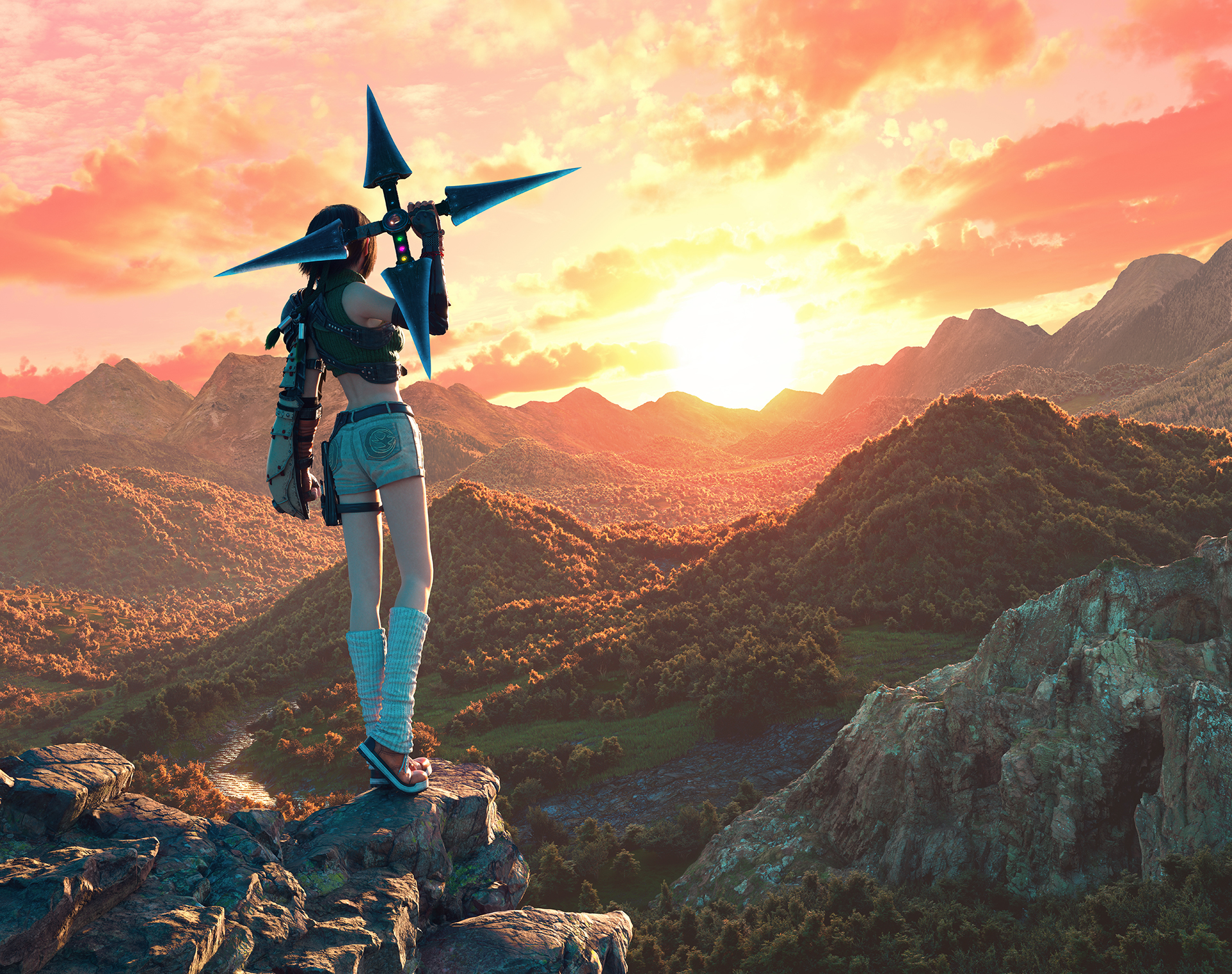 Final Fantasy VII Rebirth Yuffie Key Art