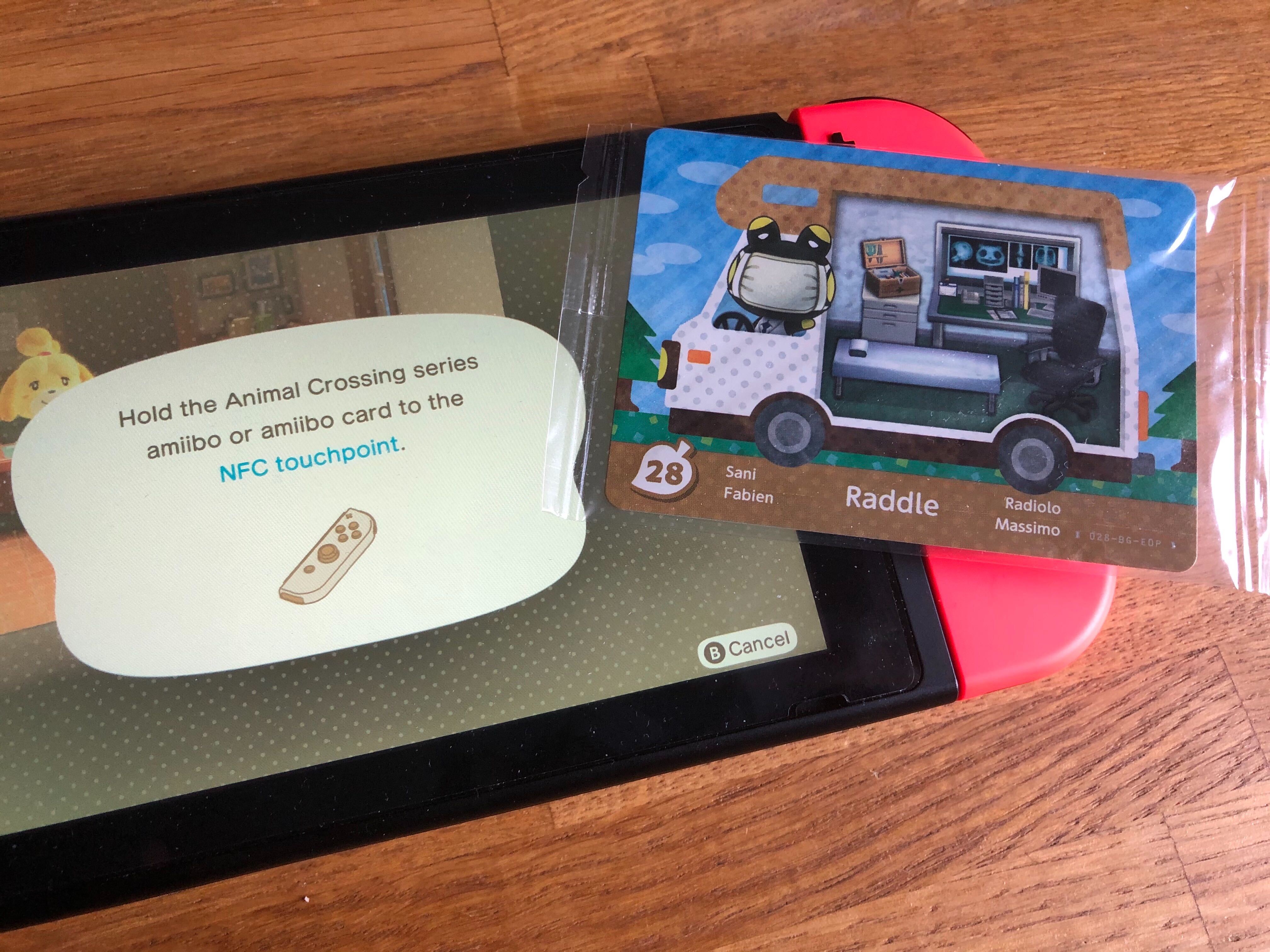 Animal Crossing: New Horizons amiibon lukeminen