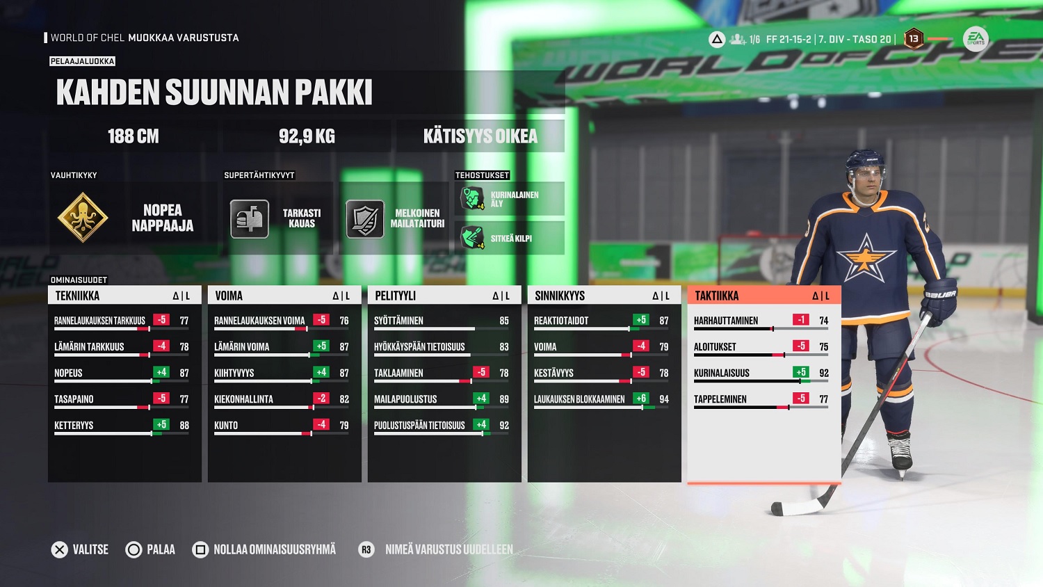 NHL 23 pelaajan kykypuu