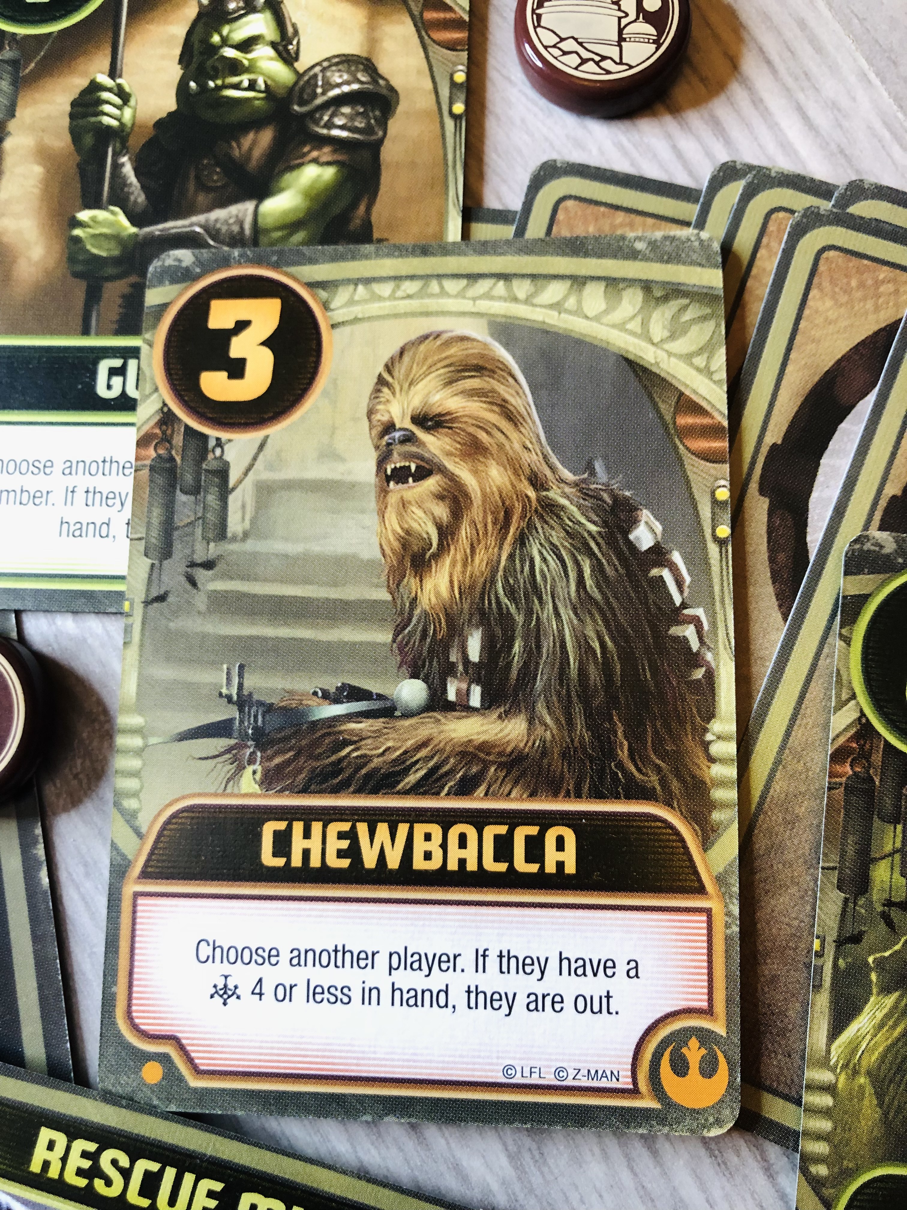 Star Wars Jabbas Palace – A Love Letter Game chewbacca