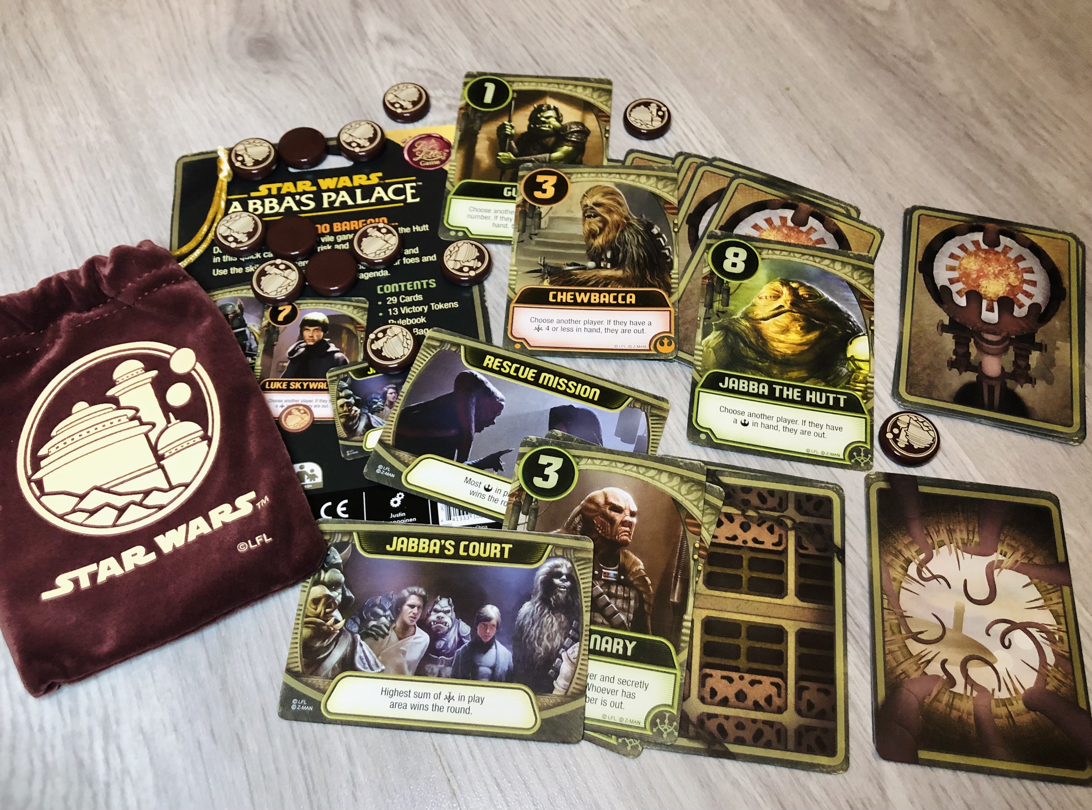 Star Wars Jabbas Palace A Love Letter Game all