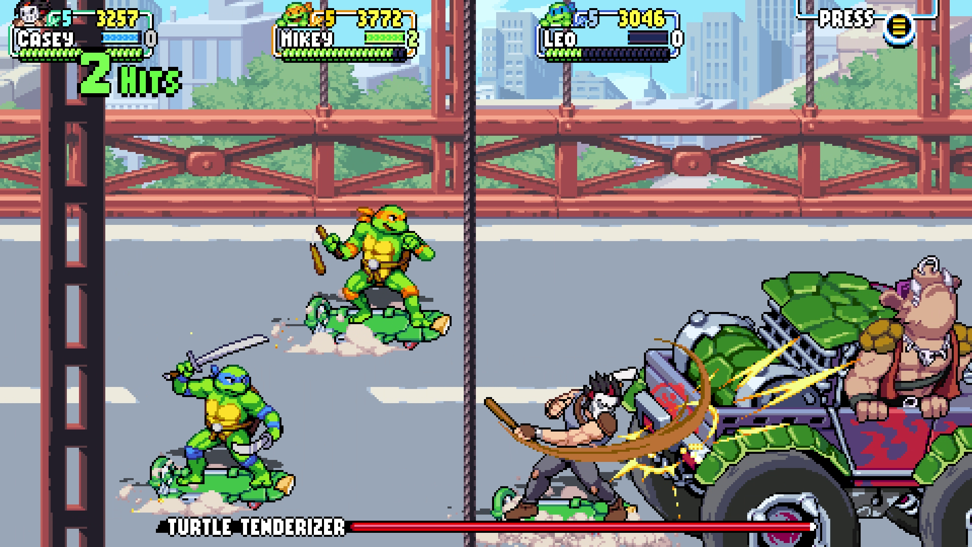 Teenage Mutant Ninja Turtles Shredder's Revenge moninpeli press kitistä