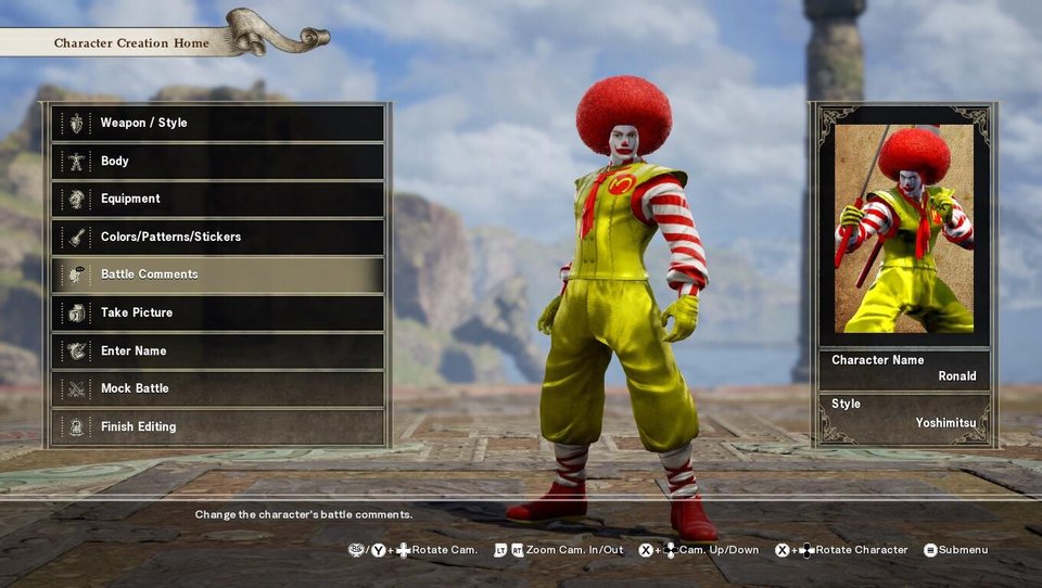 Soul Calibur VI Ronald McDonald