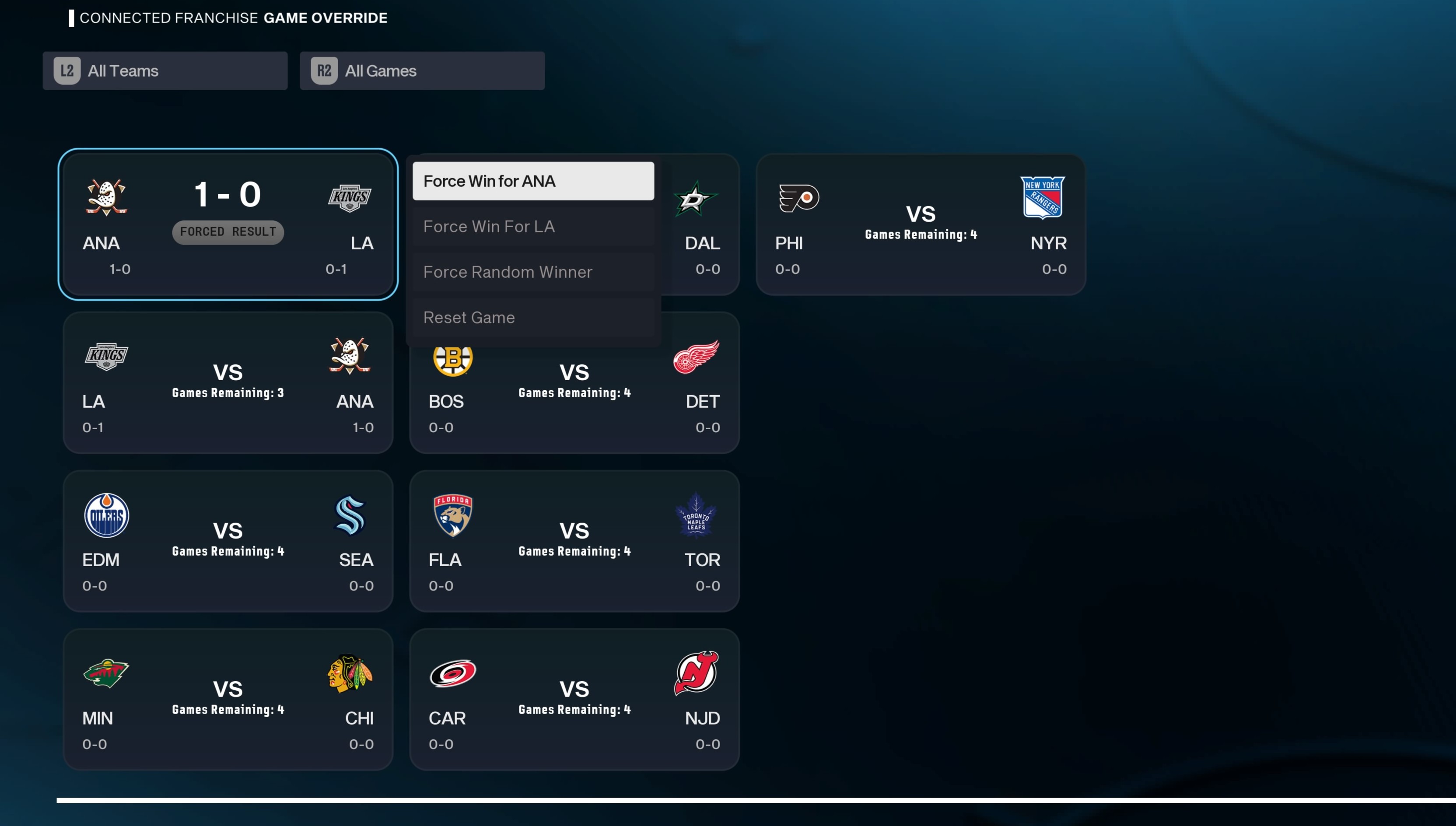 NHL 27 Connected Franchise