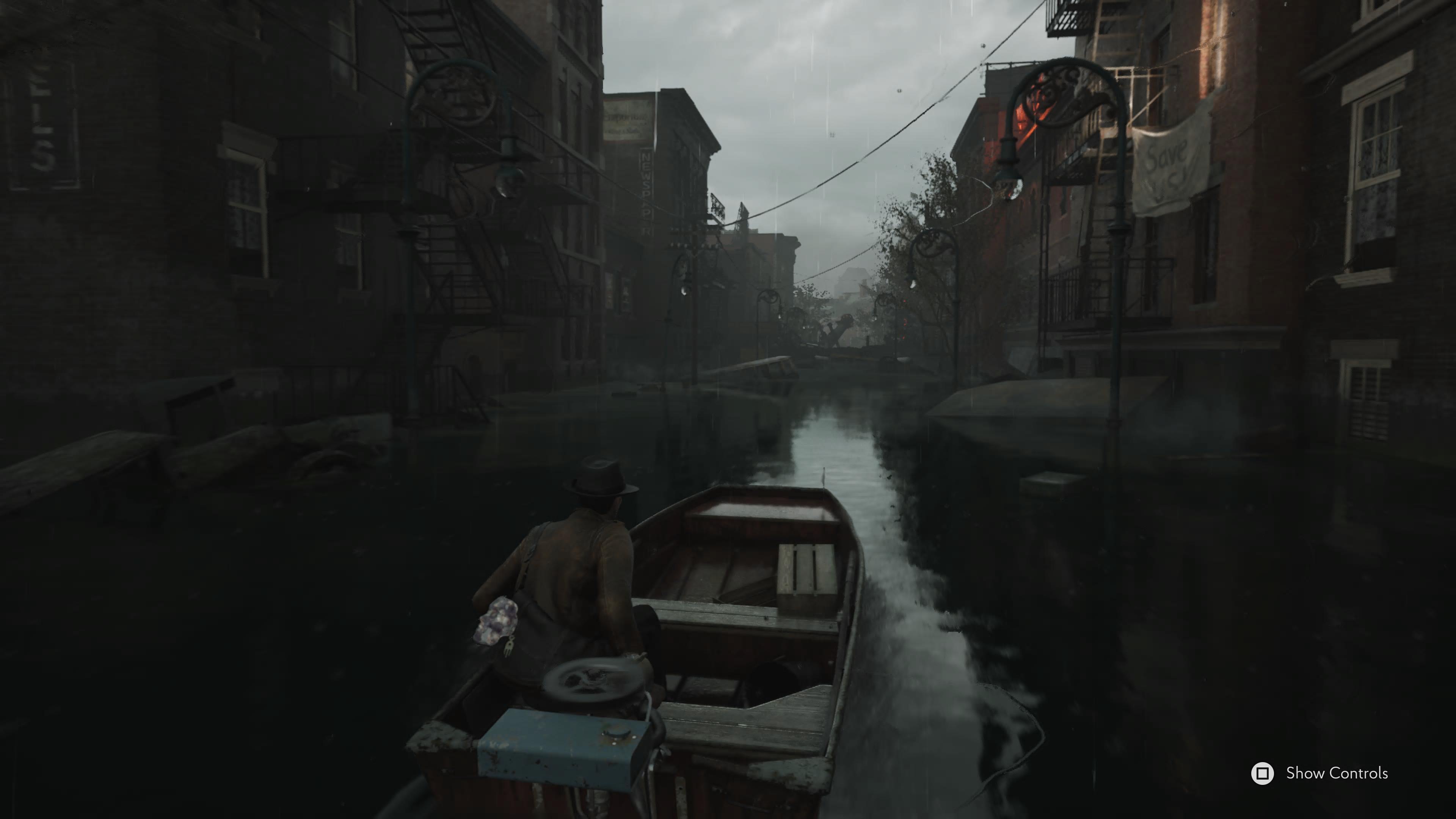 The Sinking City 2 Calvin on a boat