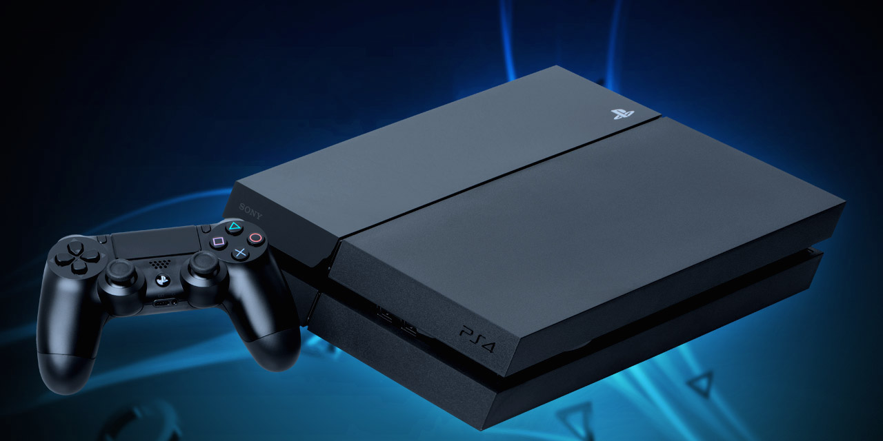 PS4 ja ohjain sinisellä pohjalla