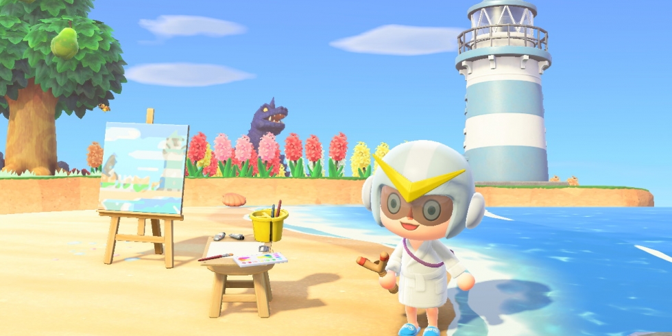 Animal Crossing: New Horizons majakka ja maalaus majakasta