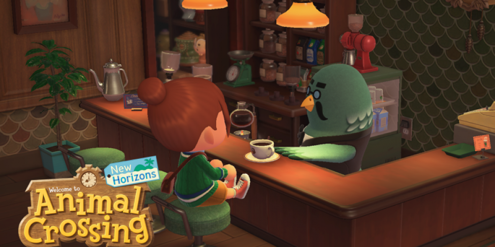 Animal Crossing New Horizons kahvilassa