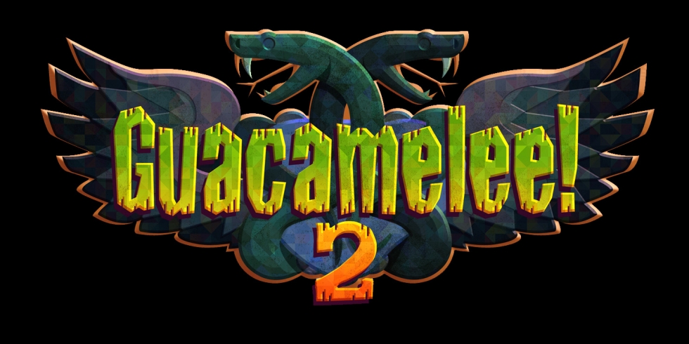 Guacemelee! 2 logo mustalla pohjalla