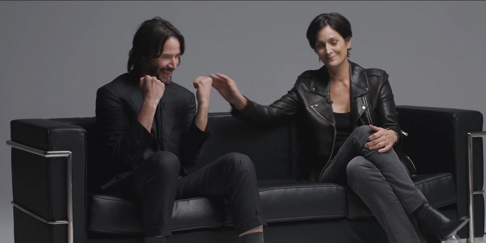Keanu Reeves Carrie Ann Moss haastattelu Matrix