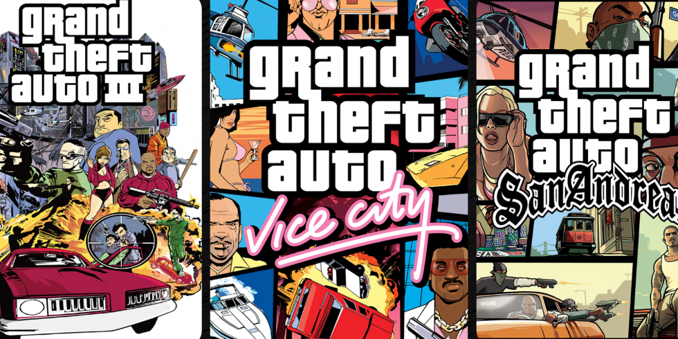 Kolme Grand Theft Auto -peliä GTA-kolmikko