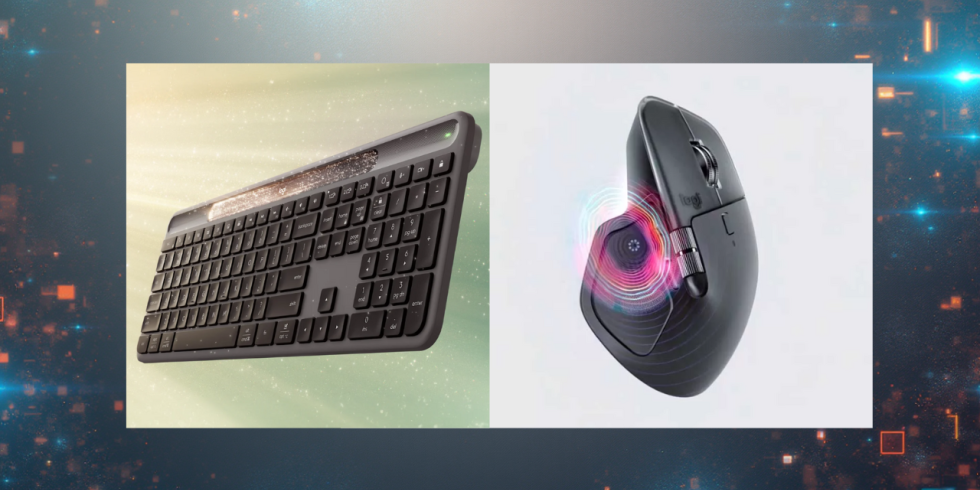 Logitech MX Master 4 hiiri ja langaton Logitech Signature Slim Solar+ K980 näppis