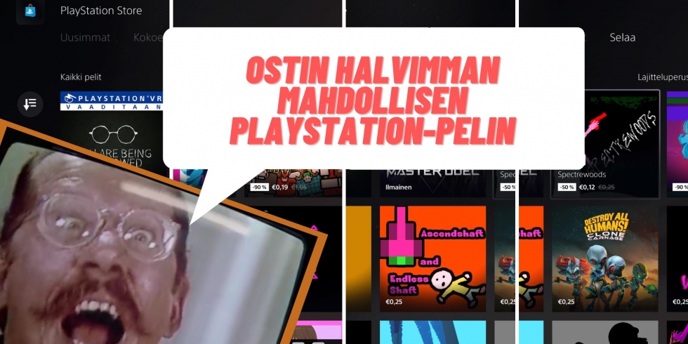 Ostin halvimman PlayStation-pelin