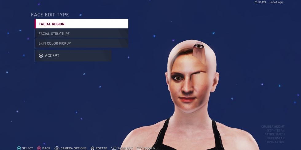 WWE 2K20 hahmonluonnissa jotain vikaa
