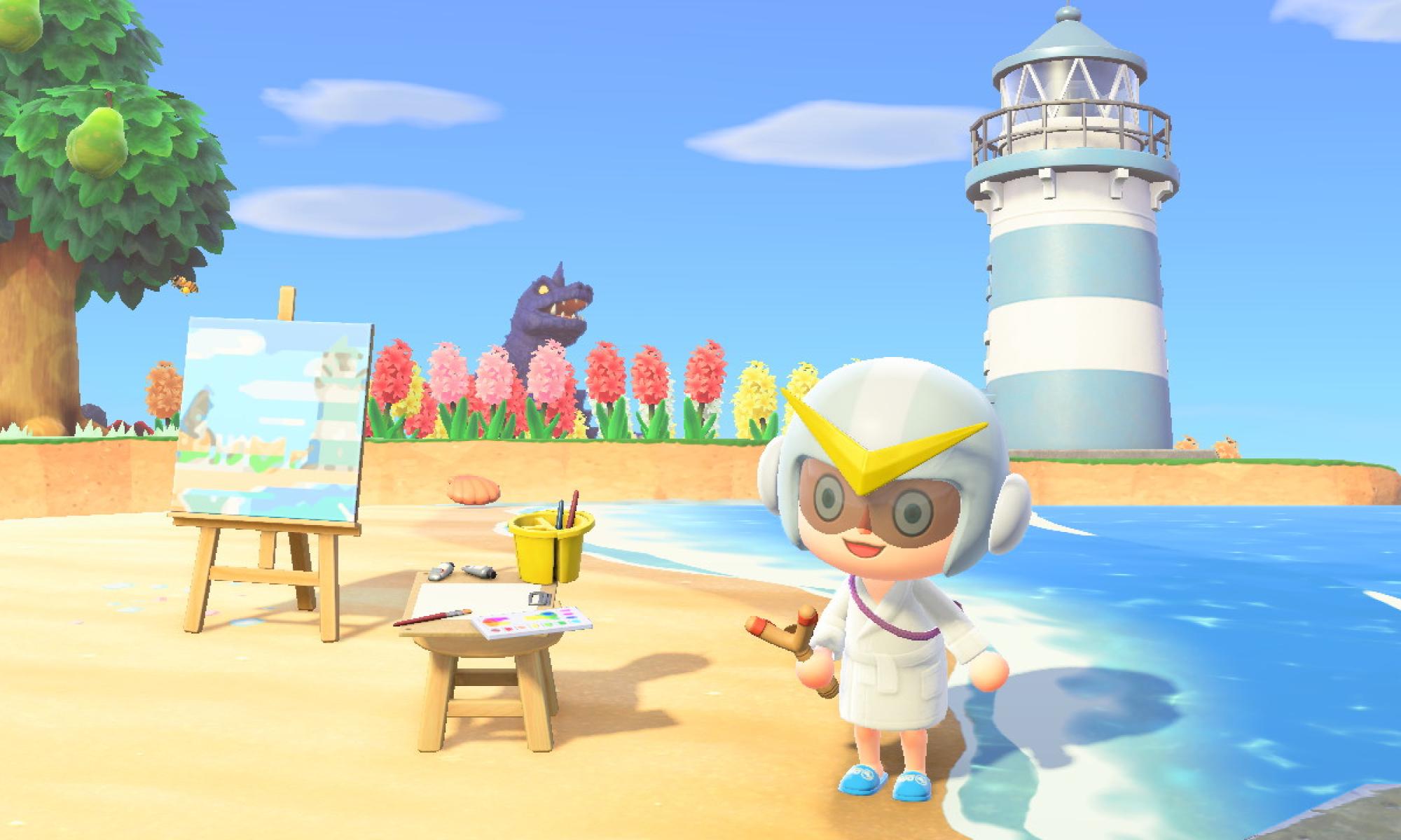 Animal Crossing: New Horizons majakka ja maalaus majakasta