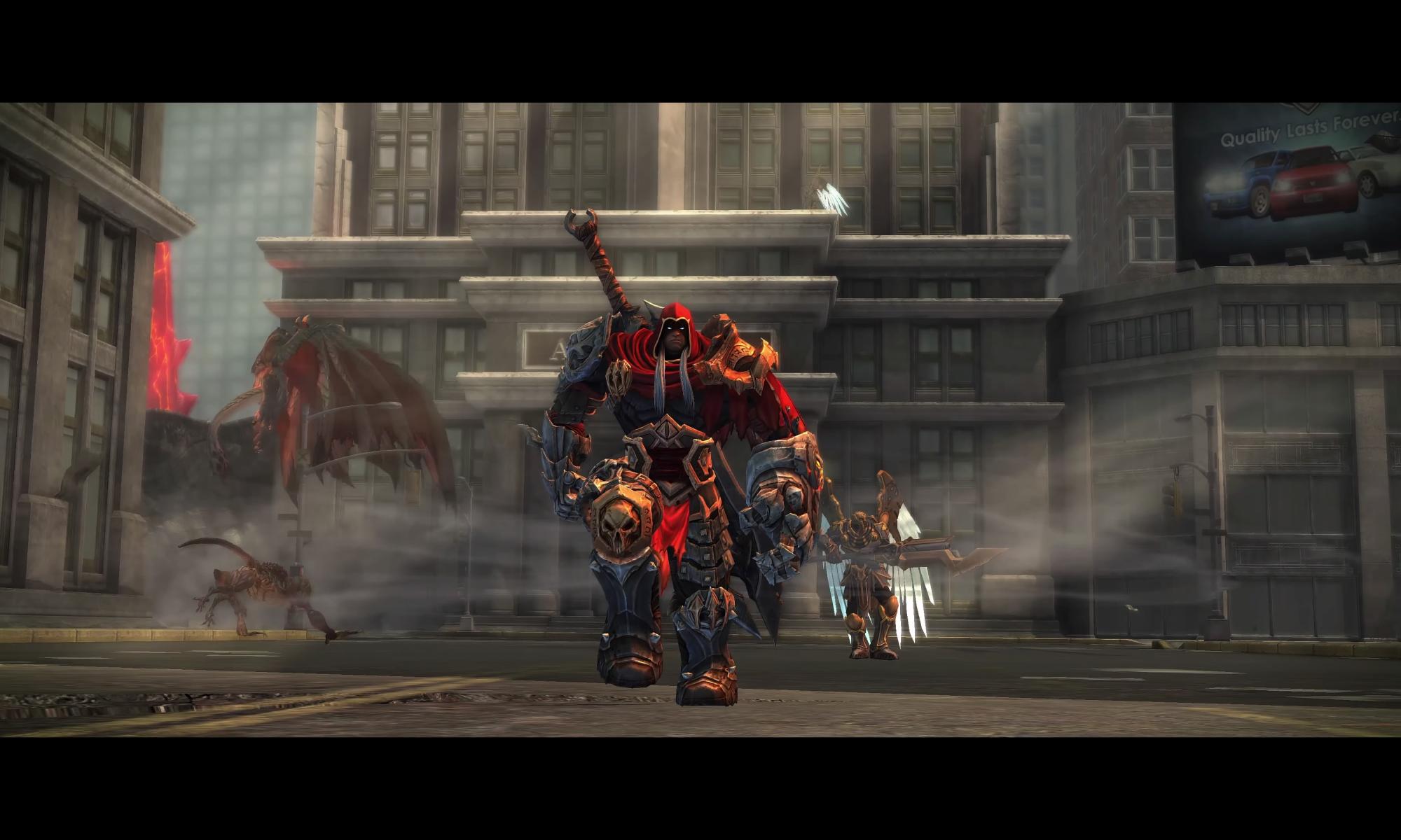 Darksiders Warmastered Edition kaupunkikävelyllä