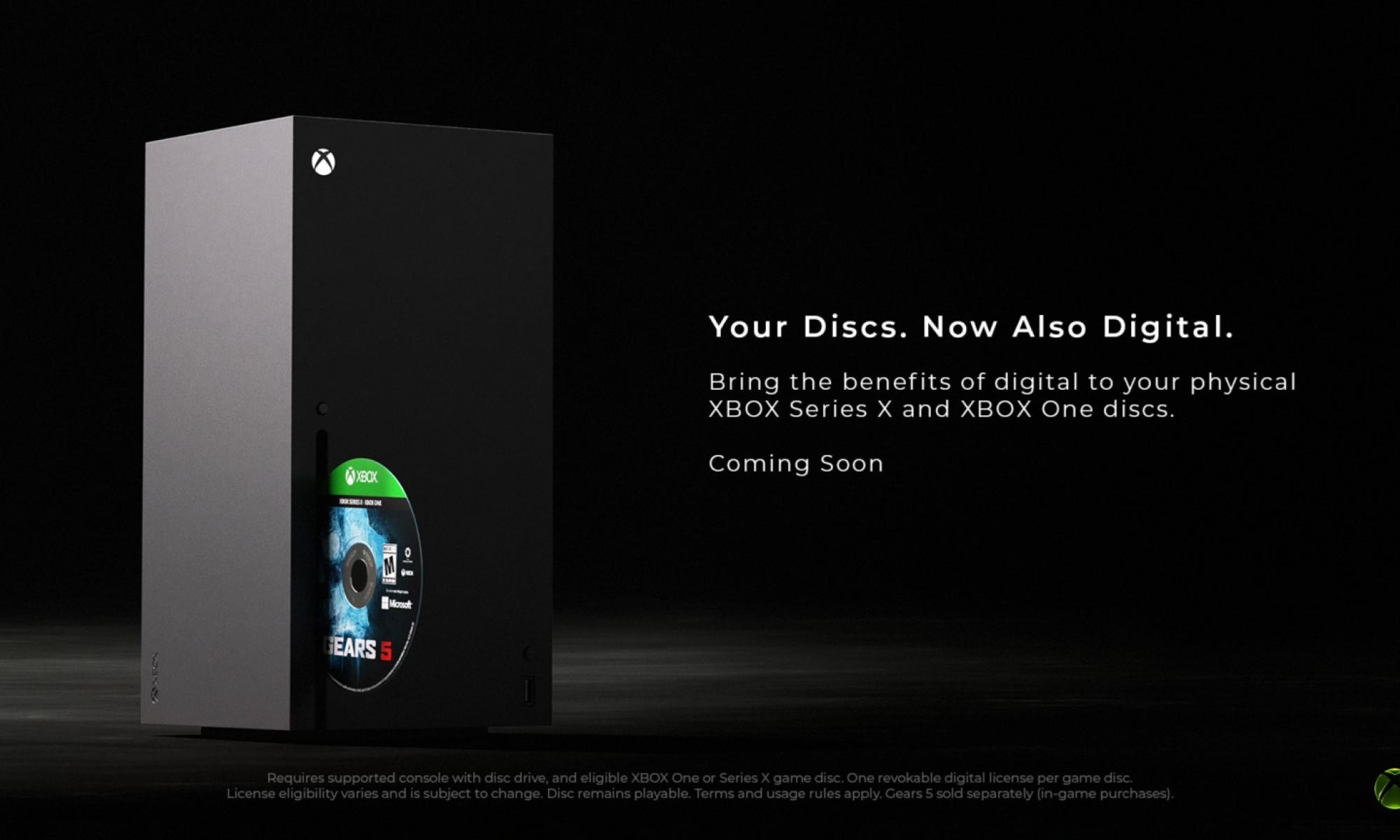 Xbox, disc to digital, peli, pelilisenssi, fyysinen media