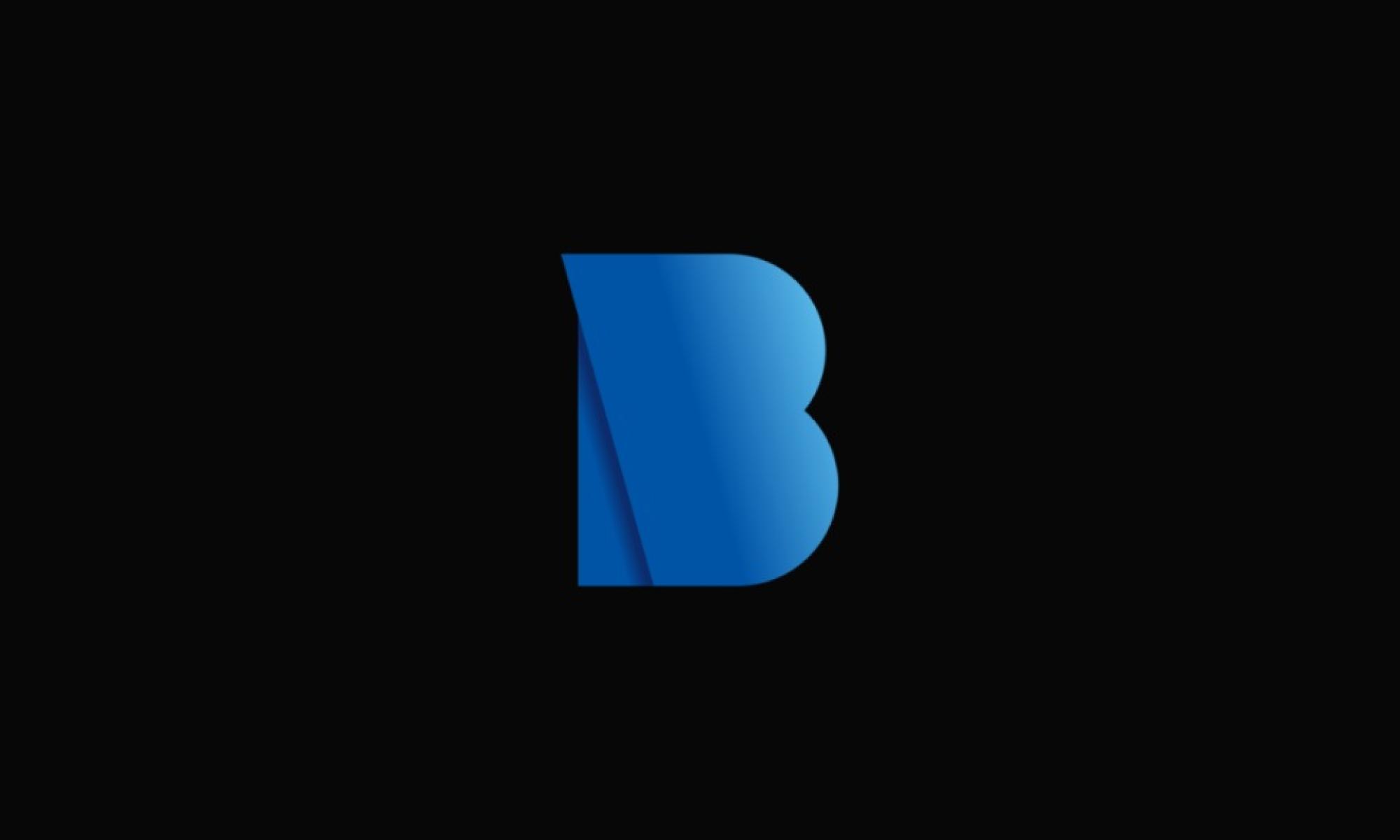 BioWare, sininen B-logo mustalla pohjalla