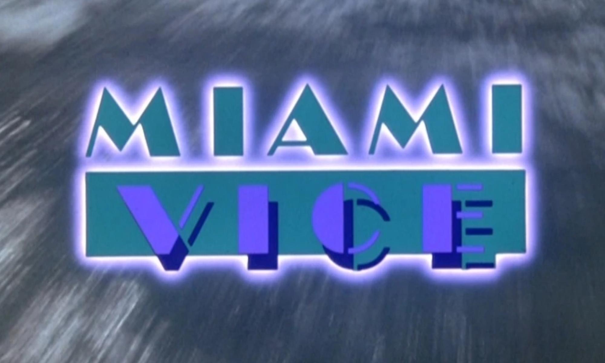 Miami Vice, kasaritunnelmainen logo televisiosarjasta.