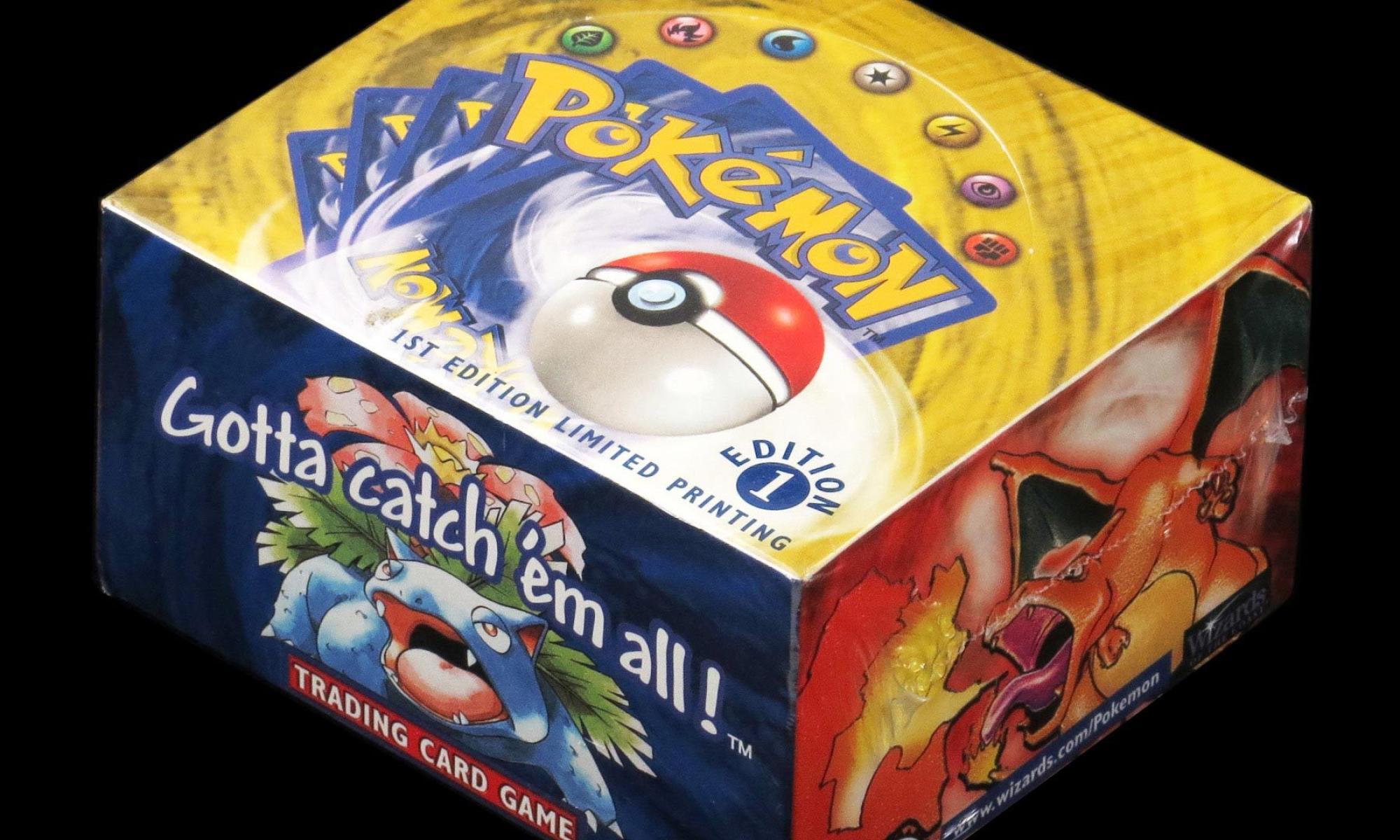 Pokémon kortteja avaamaton paketti huutokaupassa