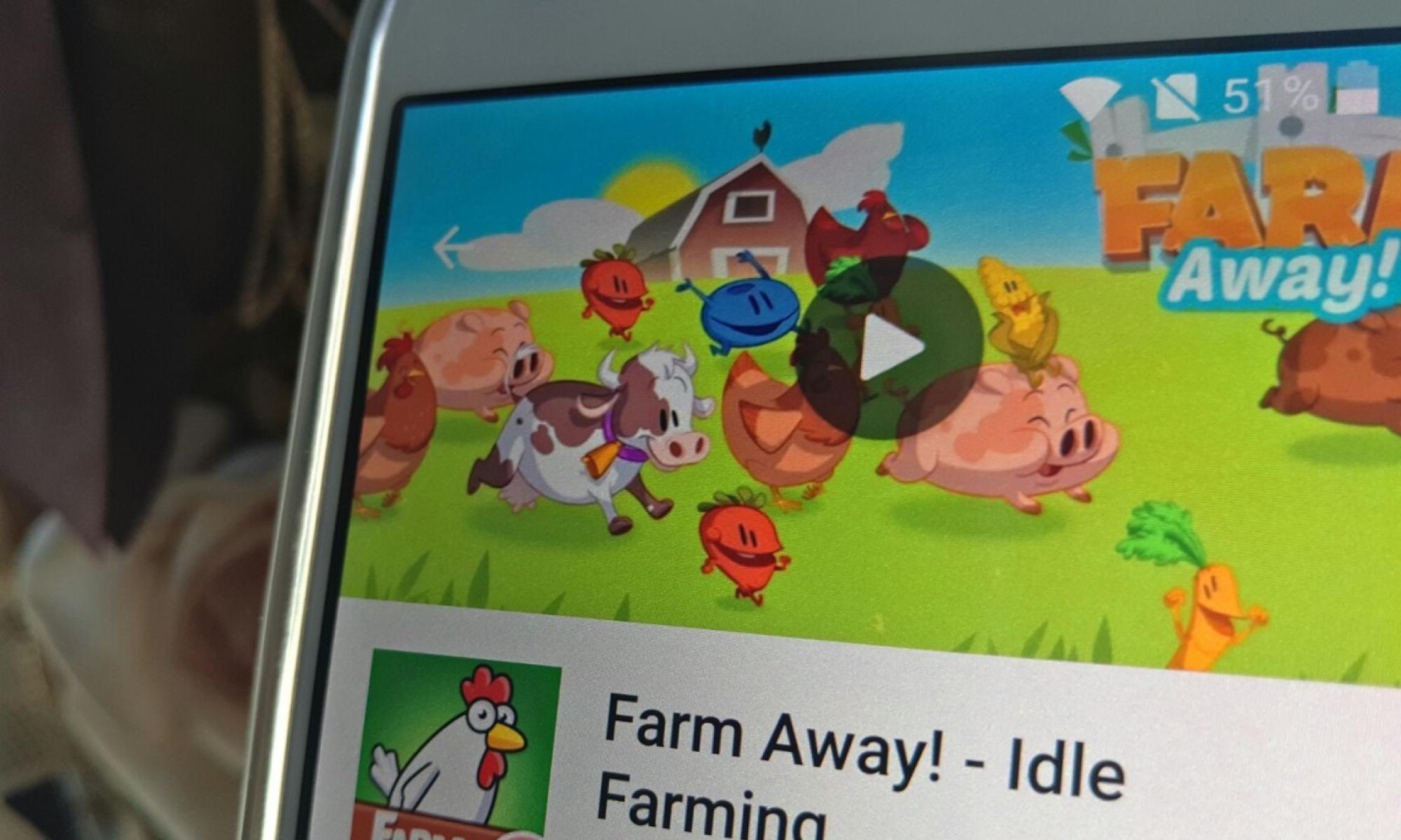 Mobiilipeli kännykän ruudulla