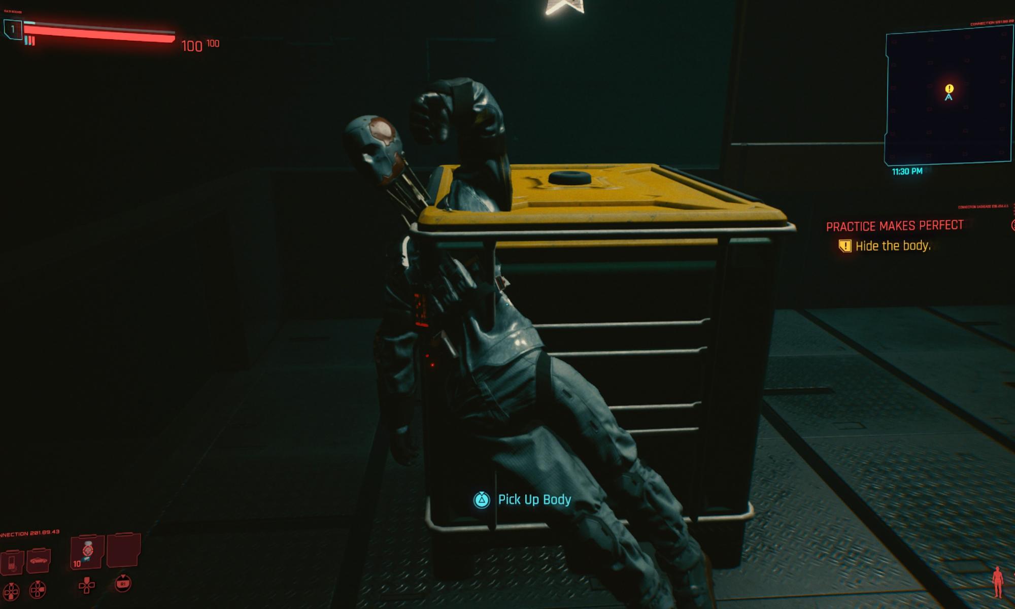 Cyberpunk 2077 vihollinen laatikossa