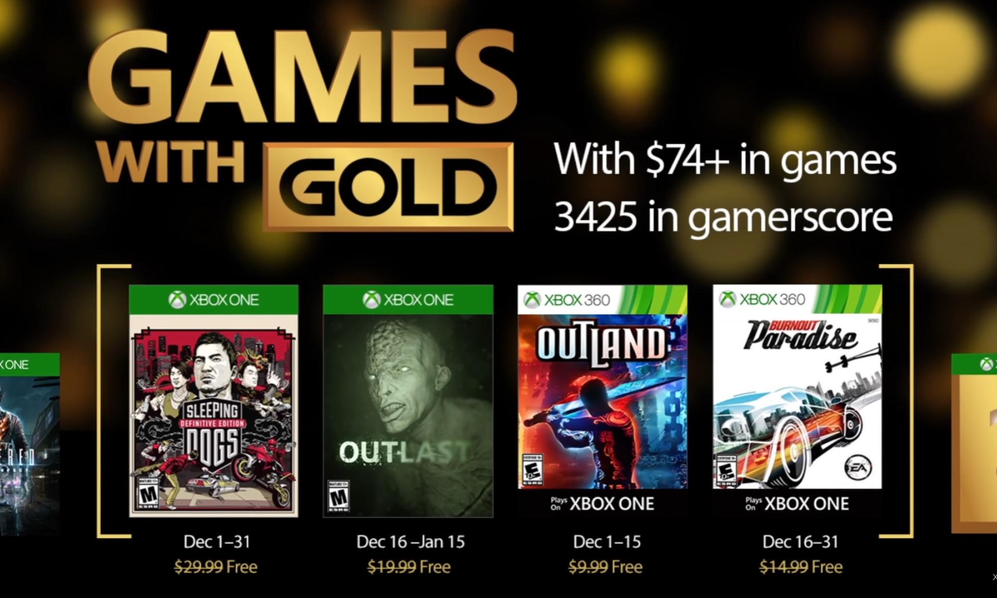 Games with Gold joulukuu
