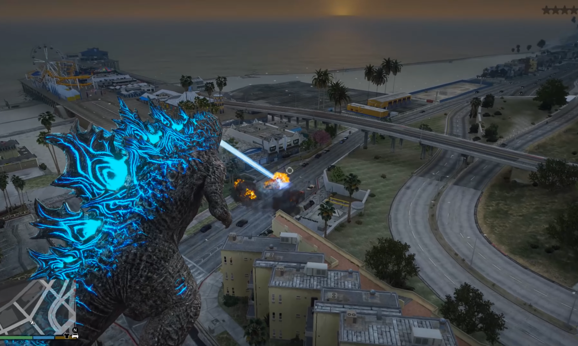 Godzilla Grand Theft Auto V modi
