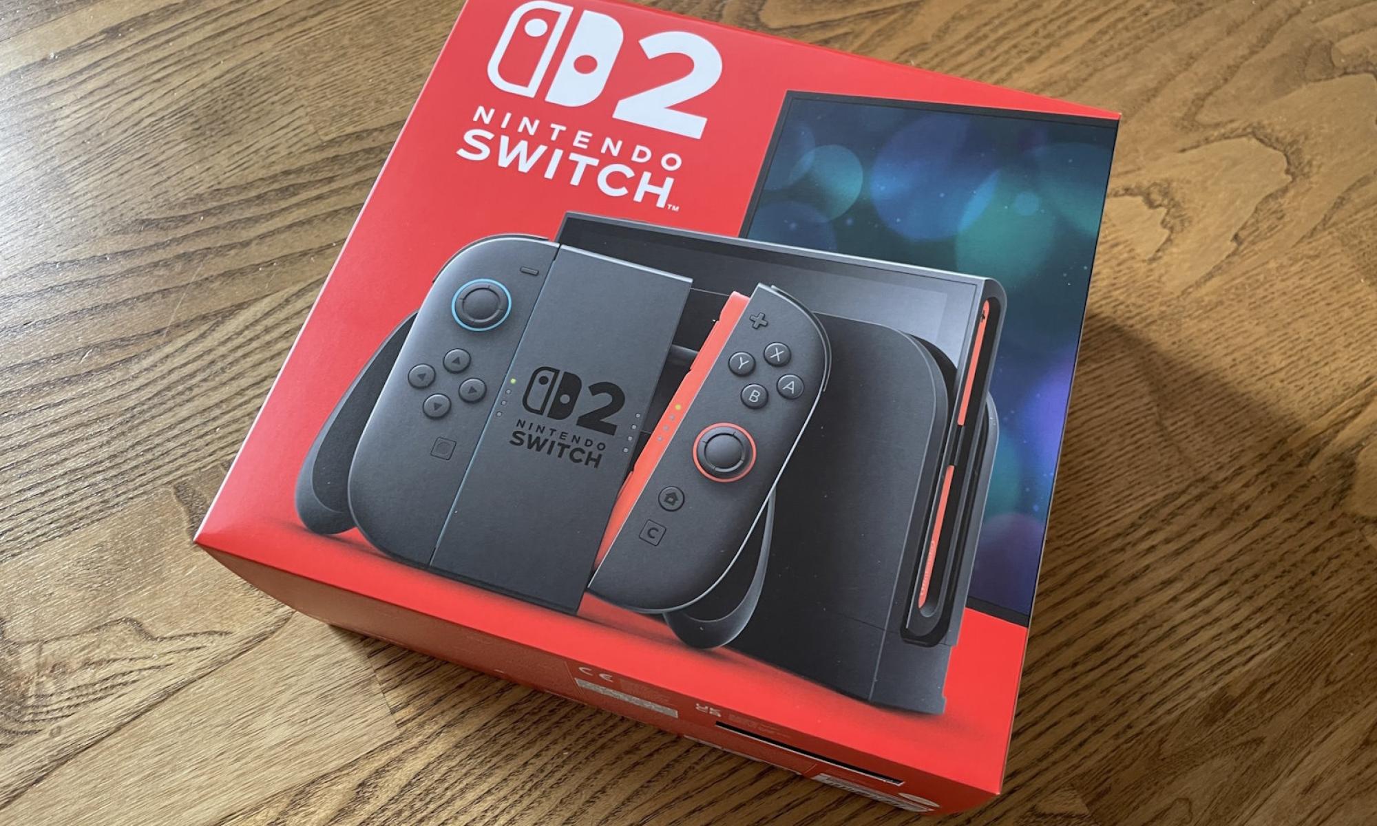 Nintendo Switch 2 laatikossaan