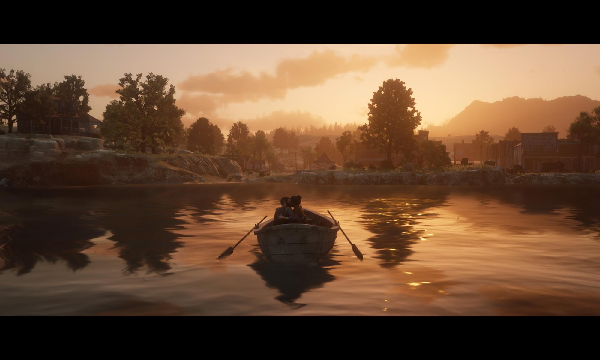 Red Dead Redemption 2 - Romanttinen hetki järvellä soutaessa