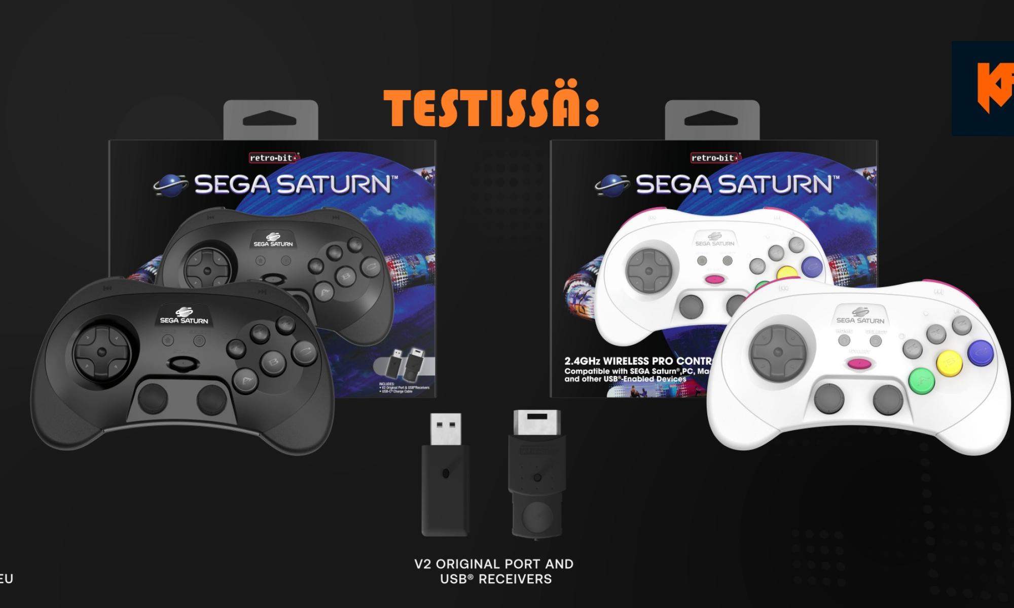 Retro-Bit Sega Saturn Controller – logo + teksti