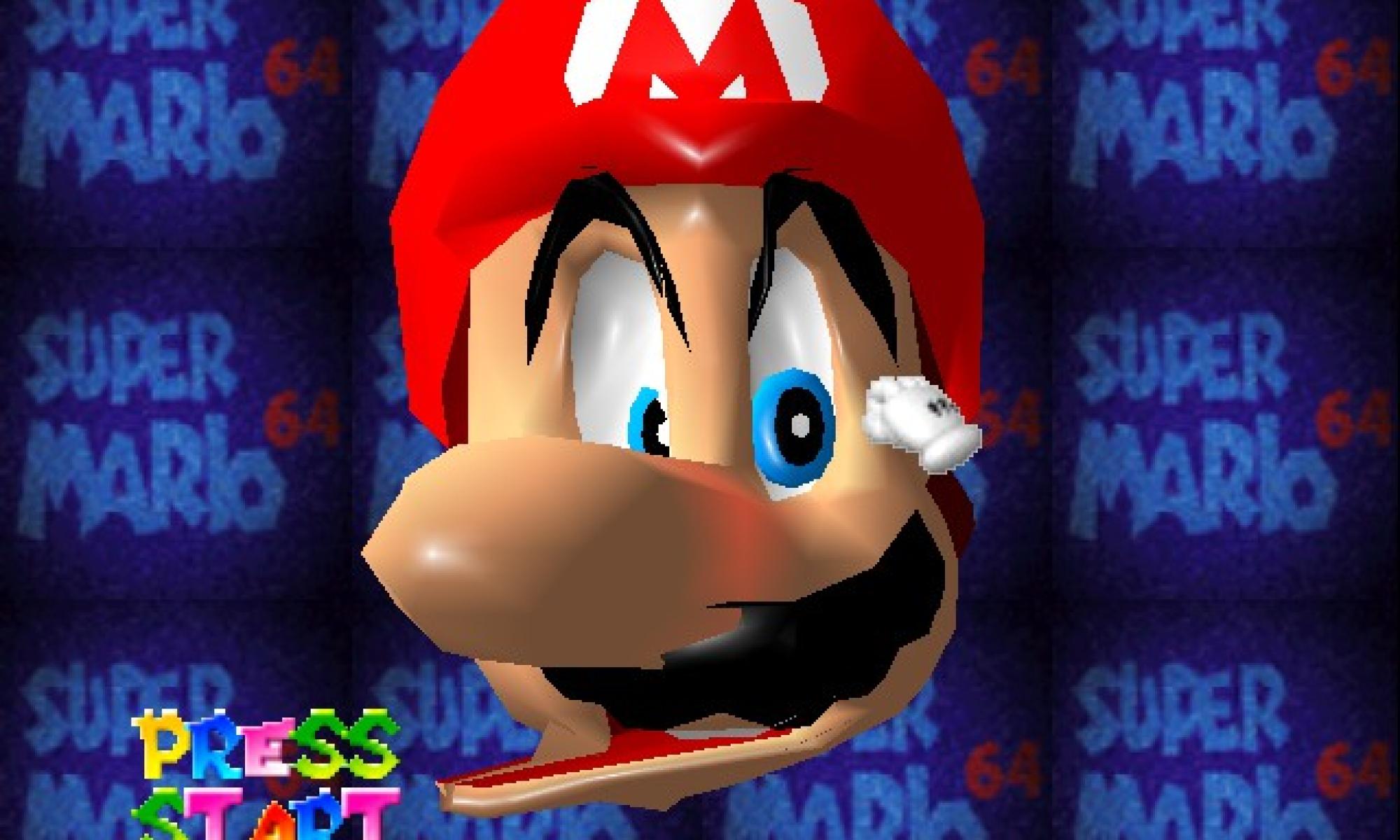 Super Mario 64 intro ruutu title