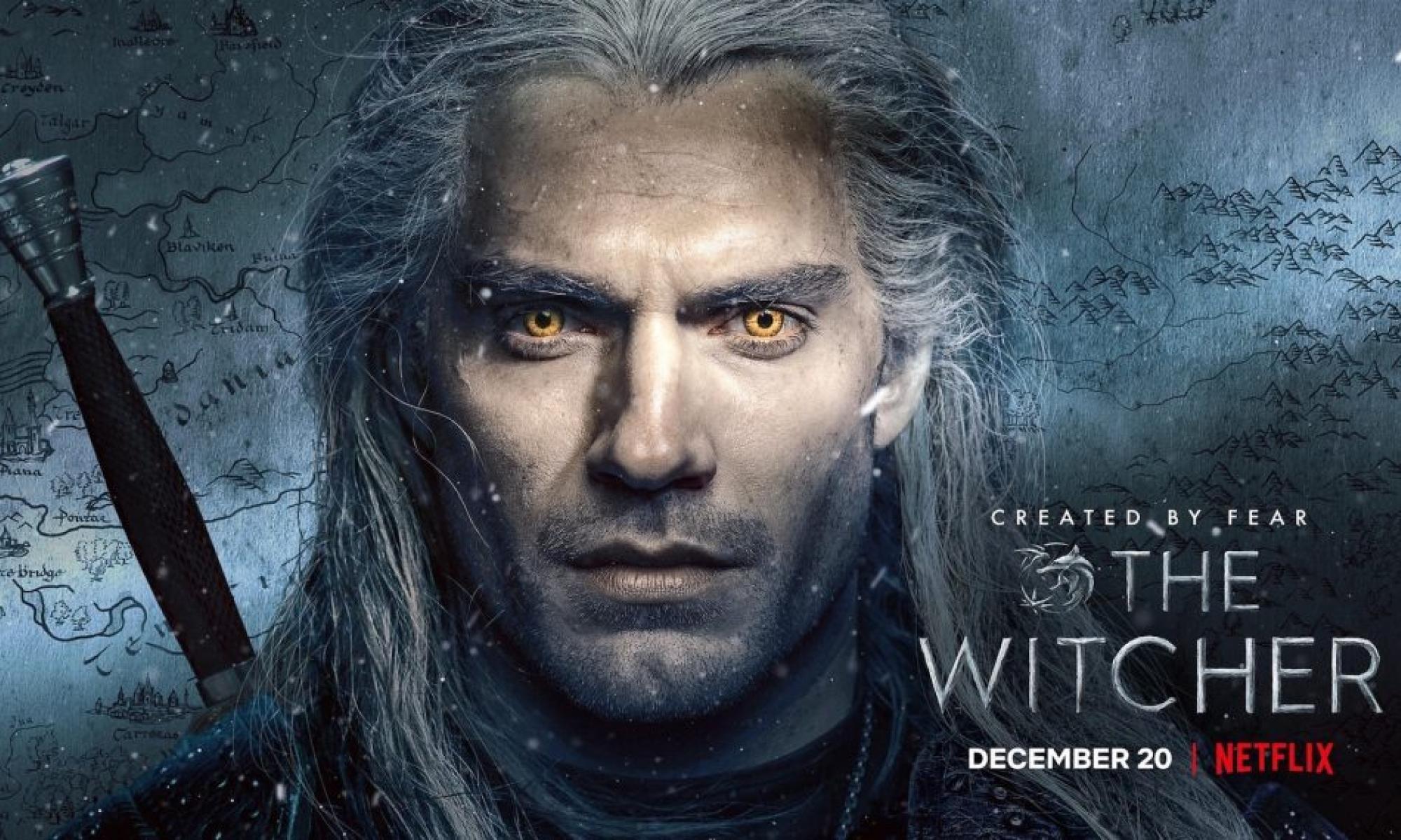 The Witcher Netflix Henry Cavill banneri