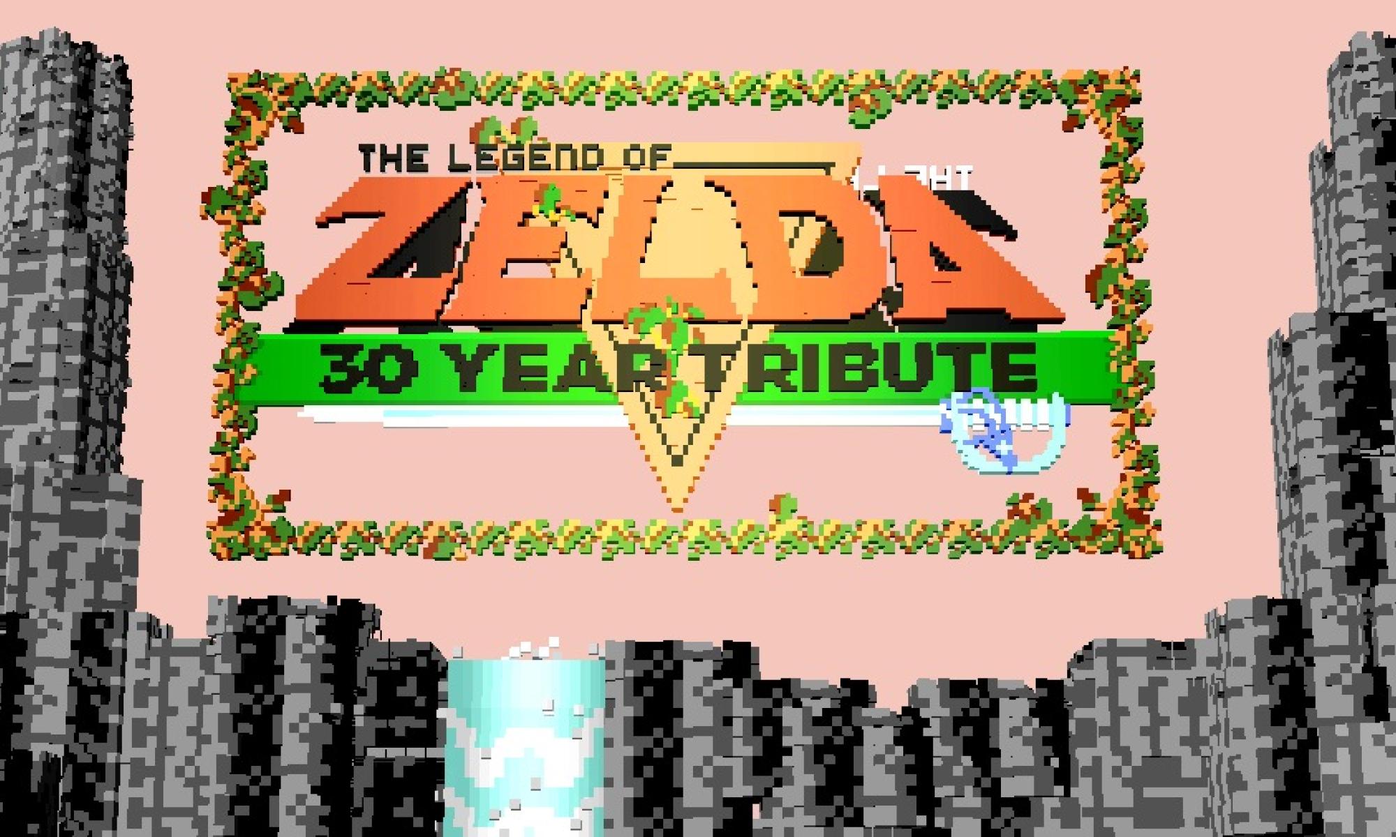 The Legend of Zelda vokselisivusto huom ei pelin oikea logo