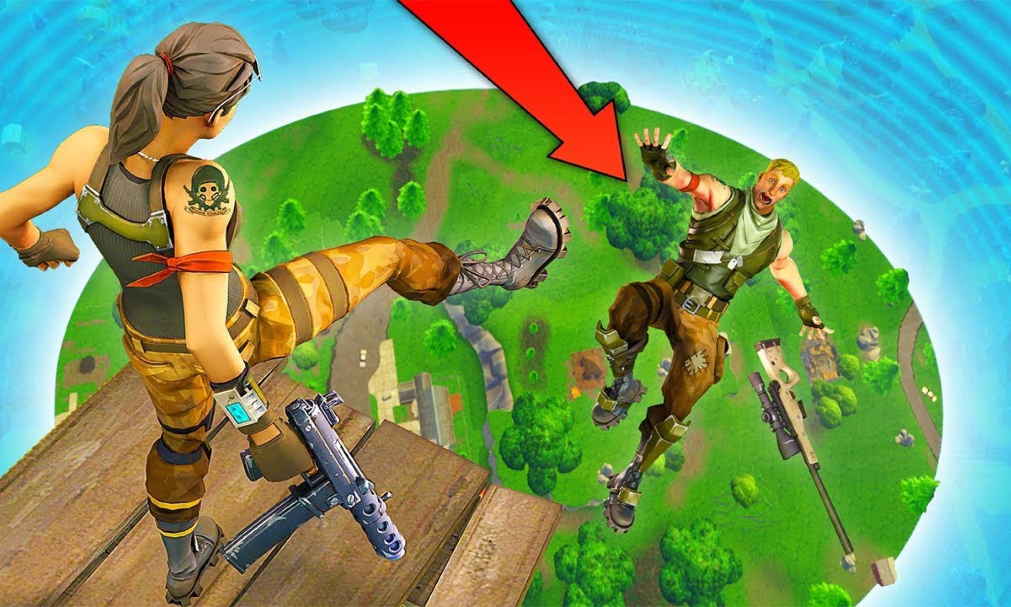 Fortnite ja potku tornin huipulta