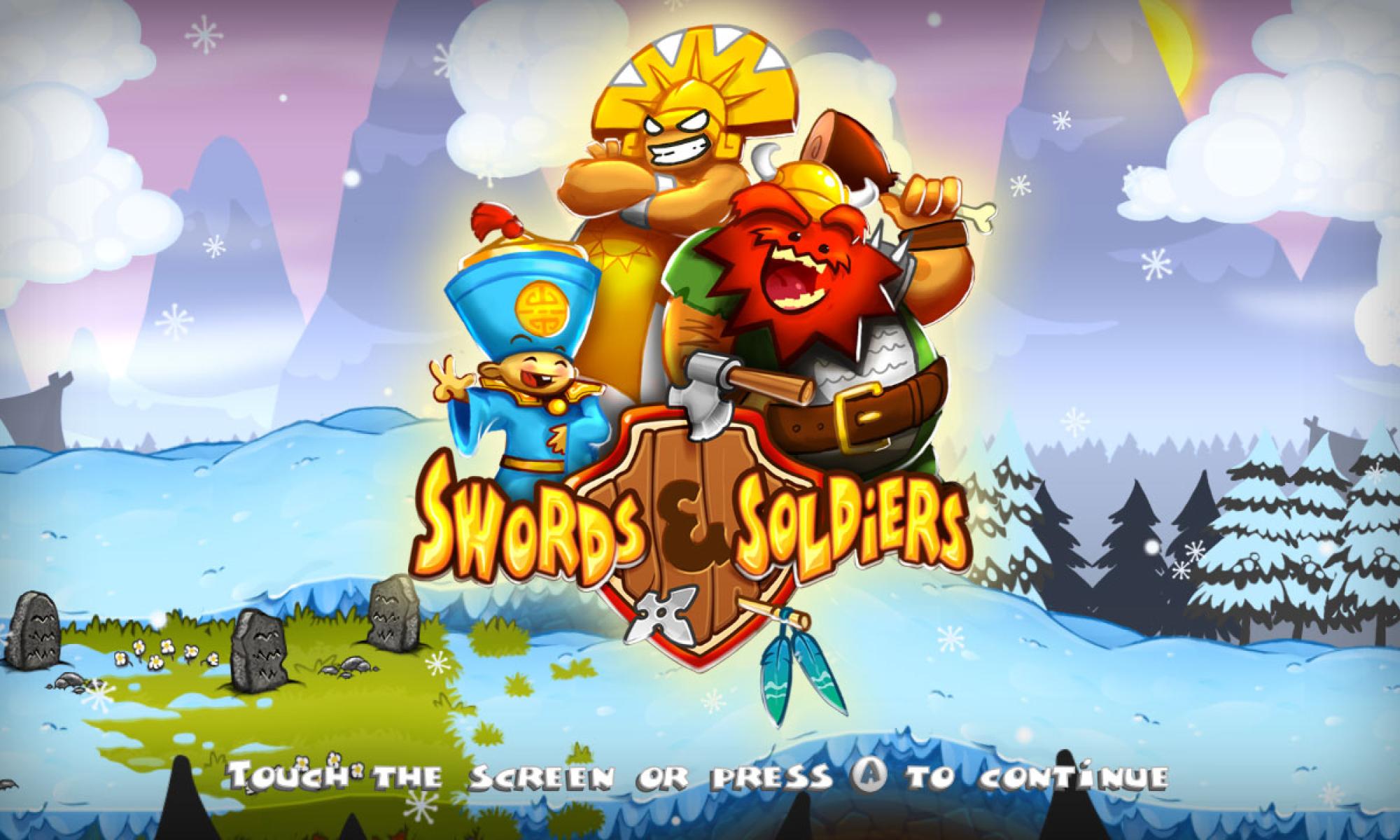 Swords & Soldiers menu valikko