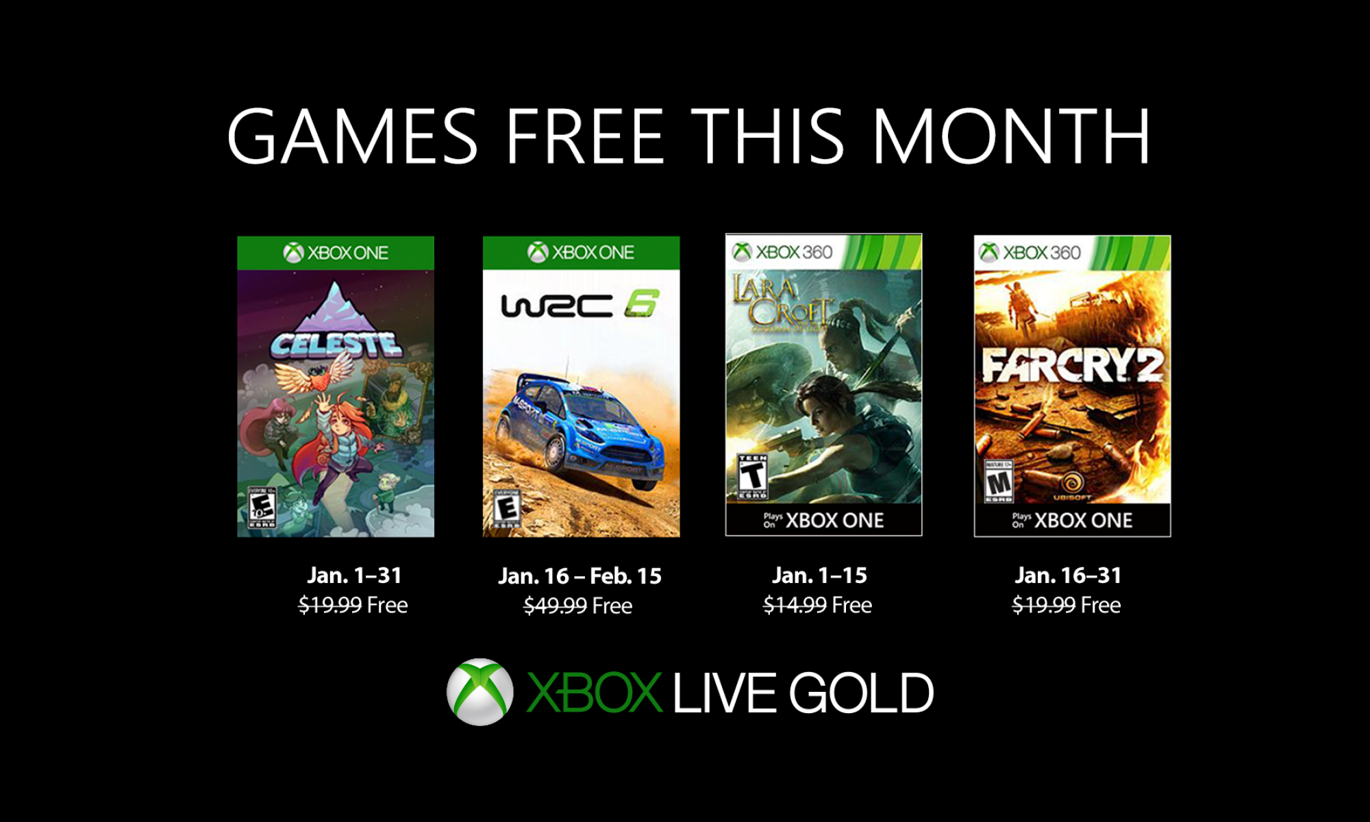games with gold tammikuu