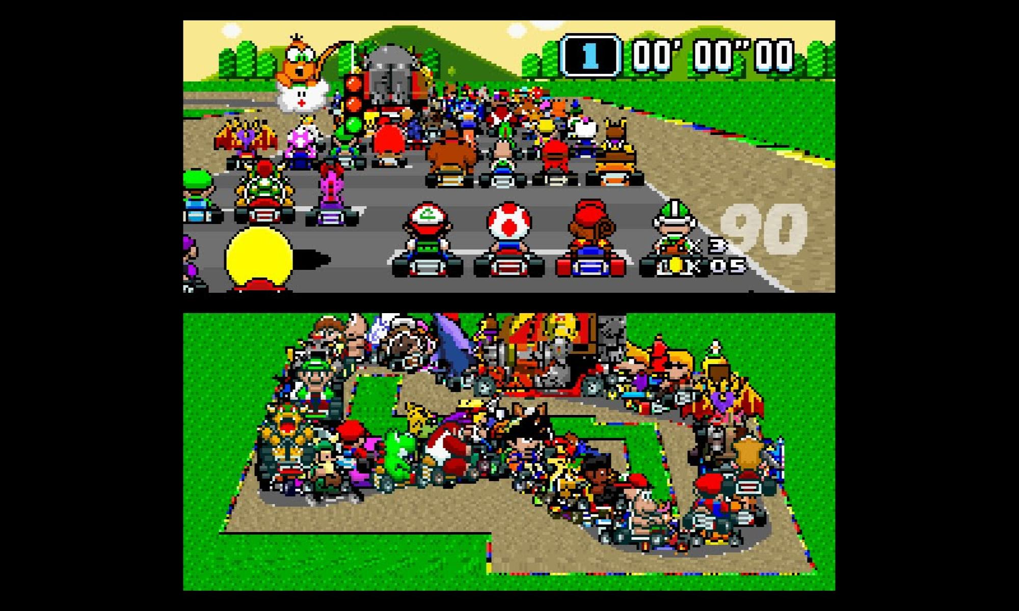 Super Mario Kart 101 kuskia Youtube pikseleitä SNES