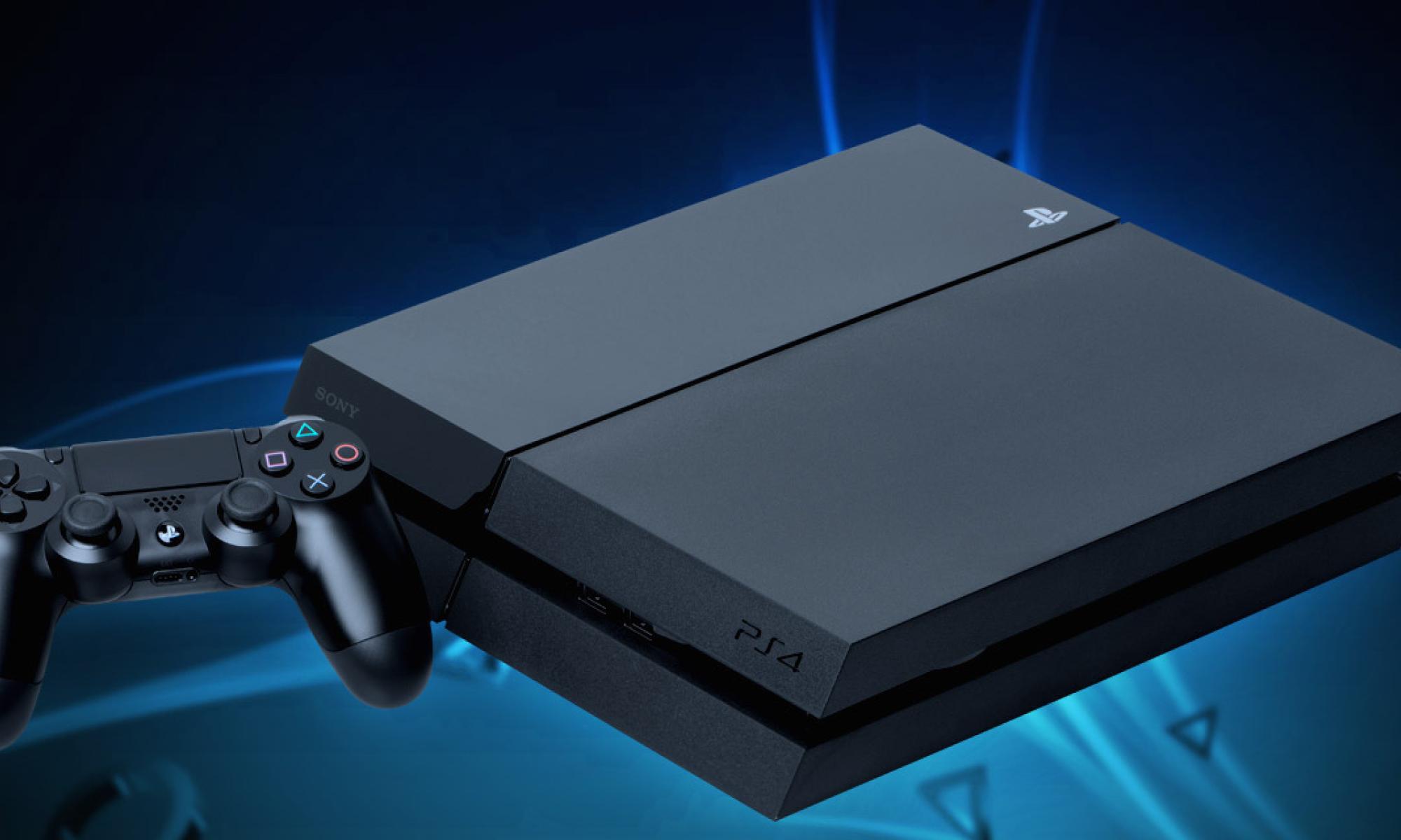 PS4 ja ohjain sinisellä pohjalla