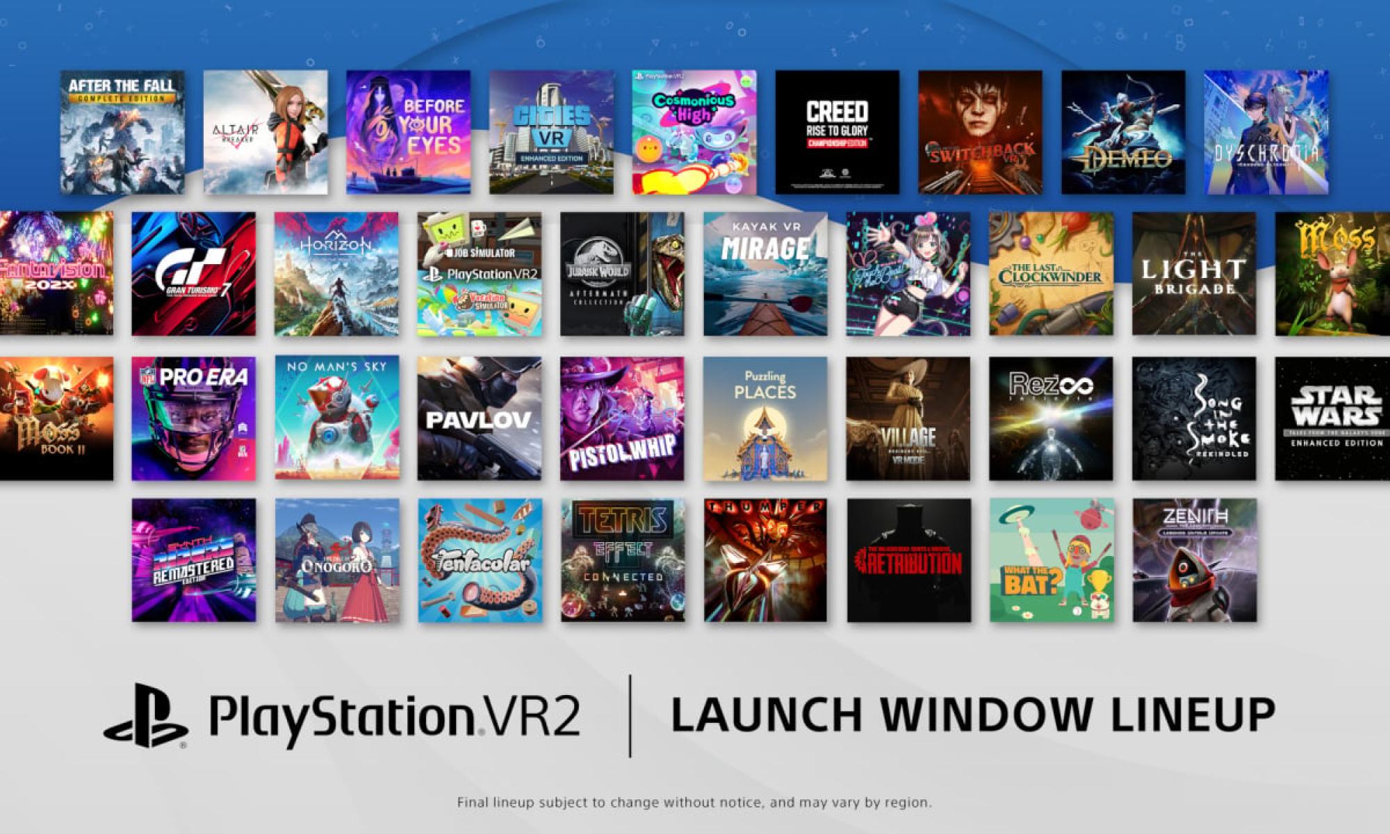 PSVR2 julkaisupelit