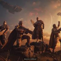 Helldivers 2 Helldiver-nelikko valmiina toimintaan.jpg