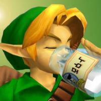 Legend of Zelda Link juo maitoa