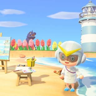 Animal Crossing: New Horizons majakka ja maalaus majakasta
