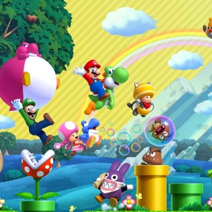 New Super Mario Bros. U Deluxe hahmoja vaikka muille jakaa
