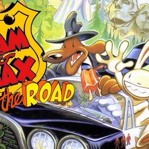 Sam n Max Hit the Road banneri retromuistelo