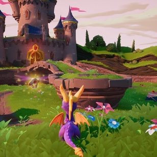 Spyro Reignited Trilogy nurmea ja linnaa